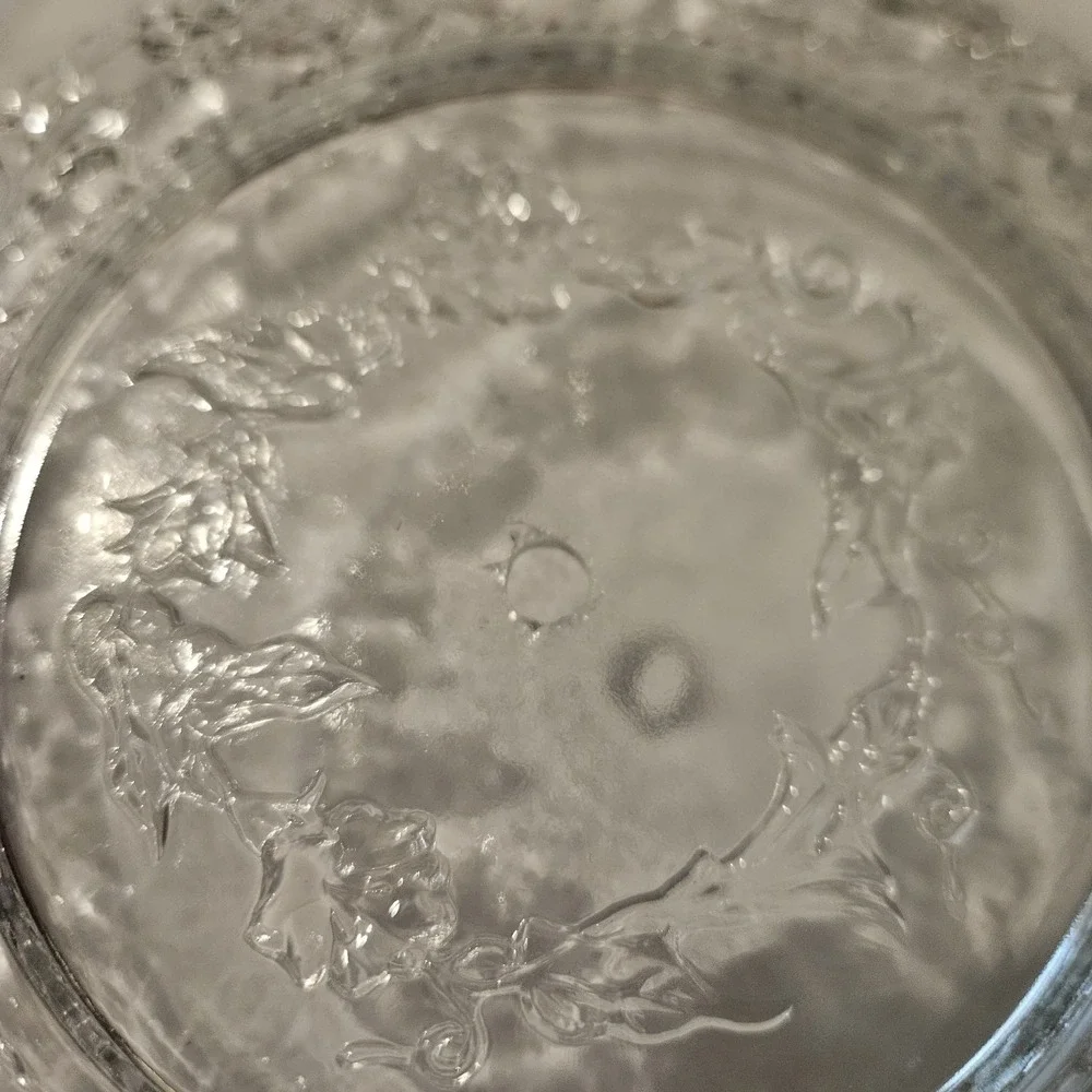 Vintage Crystal Center Piece With Silver Plated Handle Kingston Decor Plate Dish